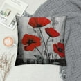 thumbnail image 2 of COMIO  Pillow Covers Black Red Flower Pattern, Rose Throw Pillows Cover for Outdoor Patio Furniture Sofa Bed, Square Decorative Couch Cover Living Room Bedroom Home Decoration, 2 of 5