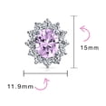 thumbnail image 4 of Bling Jewelry Womens Traditional Bridal CZ Halo Oval Stud Clip-On Earrings for Non-Pierced Ears, 4 of 6
