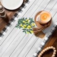 thumbnail image 3 of Summer Lemon Table Runner 72 Inches, Potted Plant Black Plaid Vintage Wood Bed Runner Dresser Scarves Tabletop for Indoor Outdoor Parties/Ceremony/Banquet, 16" x 72", 3 of 9