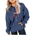 thumbnail image 2 of Cowsor Cute Hoodie for Teen Girls Trendy Bow Print Preppy Hooded Sweatshirts Kids Pullover Long Sleeve School Outfits, 2 of 7