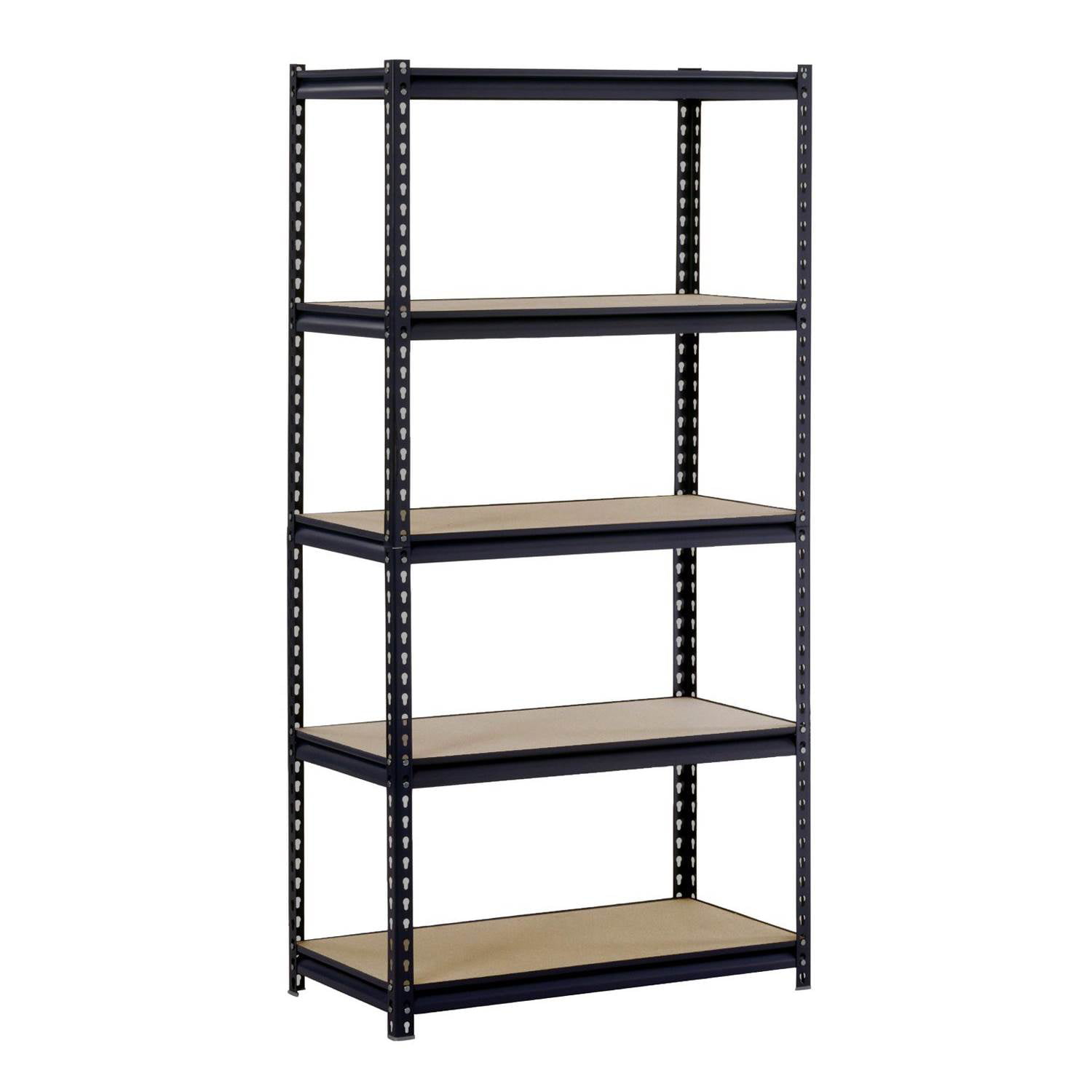 Muscle Rack Black 48 W X 24 D 72 H 5, Commercial Wood Shelving