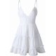 thumbnail image 5 of Piao Womens V-neck Spaghetti Strap Bowknot Backless Sleeveless Lace Mini Swing Skater Dress$women Dresses Tie Front V-neck Spaghetti Strap Sundress Su, 5 of 5