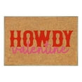 thumbnail image 4 of Howdy Doormat Outdoor Entrance Preppy Doormat Cute Red Pink Welcome Door Mat for Bedroom Entryway Hallway Porch Dorm Entry Rug Inside Outside Carpet(F, 15.75x23.63in), 4 of 5
