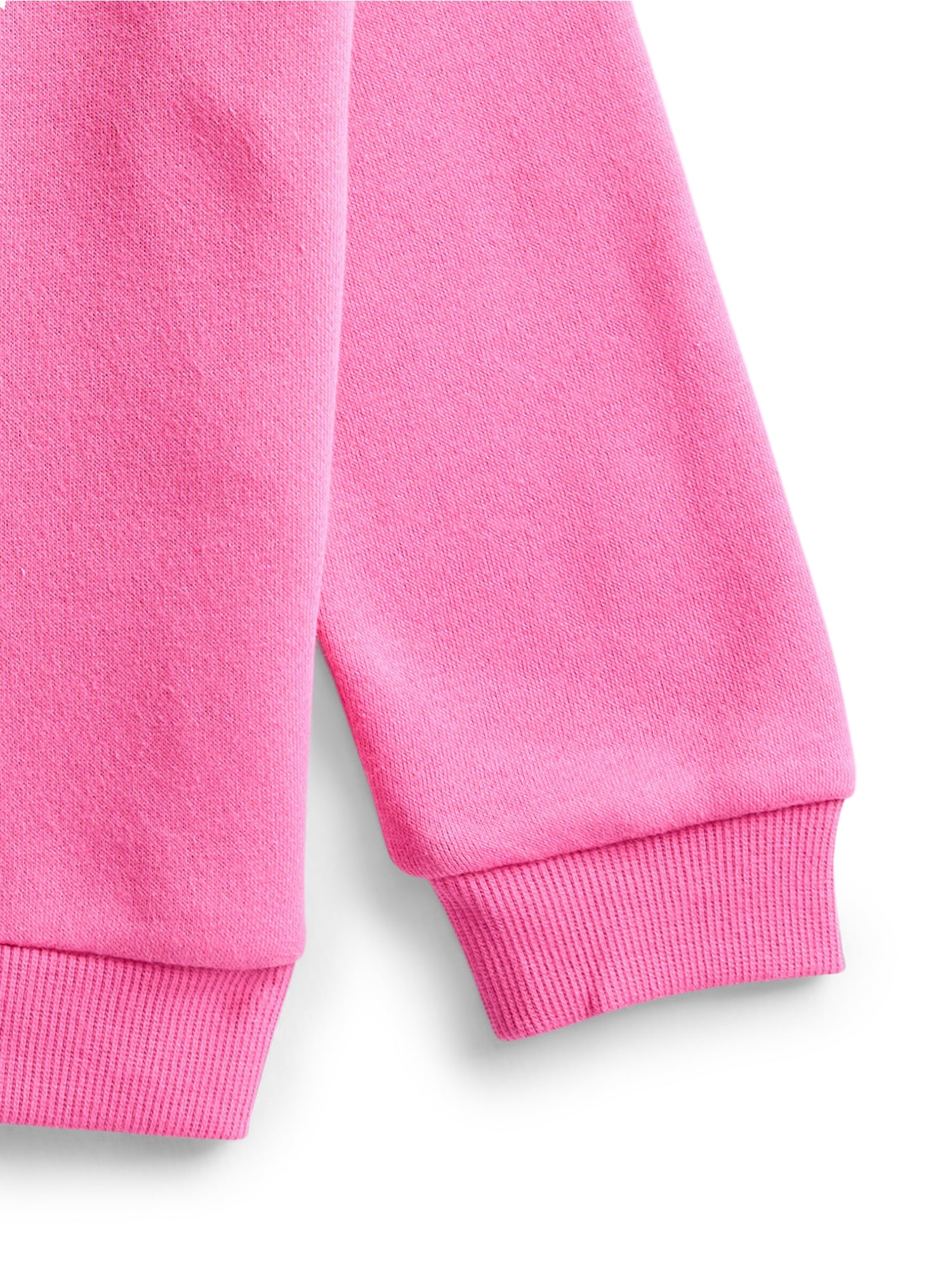Wonder Nation Toddler Girls Fleece Sweatshirt with Long Sleeves, Sizes 2T-5T