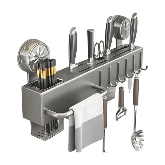 Organizador Especias De Pared, Estante Organizador Cocina Gris Oscuro