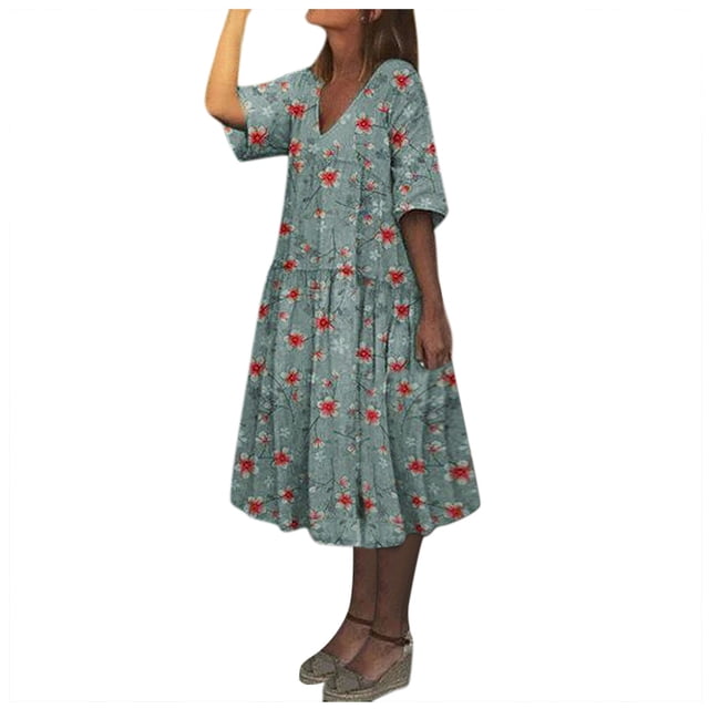 Robe Grande Taille Décontractée Femme Style Vacances Feminino Imprimé Décontractée Robe Grande Taille pour Dames