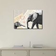 thumbnail image 2 of wall26 - Canvas Wll Art - Two Elephants on Vintage Newspaper Background - Giclee Print and Stretched Ready to Hang - 24"x36", 2 of 4