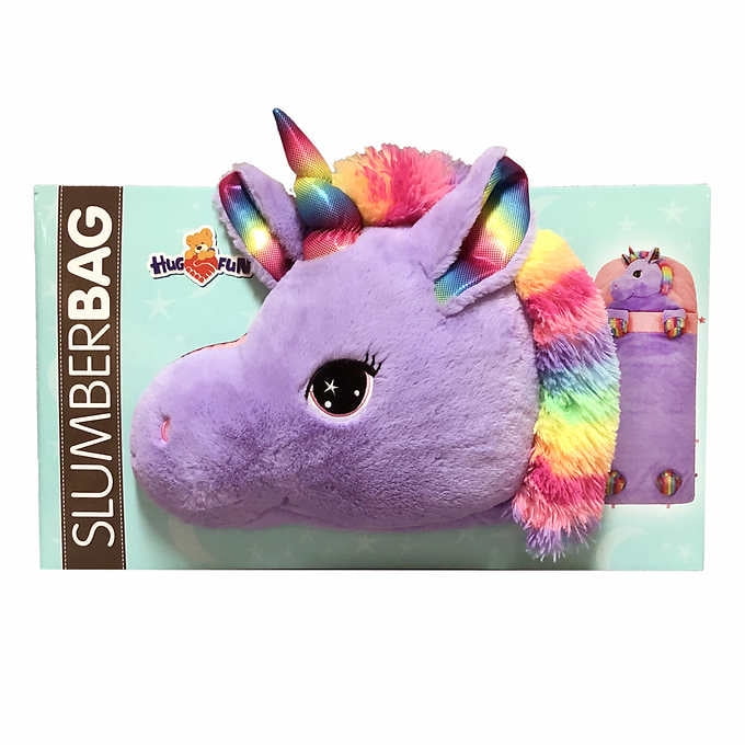 Unicorn Pink Shock Slumber Kids Plush Animal Sleeping Bag for Girls and Boys Unisex