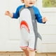 thumbnail image 1 of Odeerbi 6M-2Y Trajes de Baño de Manga Larga Con Gorro de Baño de Una Pieza Traje de Baño de Verano Con Gorro de Baño de Una Pieza Traje de Baño de Entrenamiento de Surf, 1 of 4