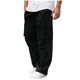 thumbnail image 1 of Pantalones cargo de verano para hombre: pantalones de trabajo holgados, ligeros, con cintura elástica y múltiples bolsillos, corte regular para actividades al aire libre, trabajo y ocio, poliéster, 1 of 8