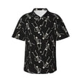 thumbnail image 2 of Picia Happy Skeletons Dancing Gentle Cotton Regular Fit Short Sleeve Casual Hawaiian Shirt for Men-Large, 2 of 8