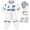 Blue, variant on Boys Astronaut Role Play Set With Gloves,Space Adventure Pretend Play Dress Up Outfit Themed Parties Creative Fun Complete Playwear Imaginative Activities