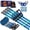 Camo, variant on Ratchet Tie-Down Straps ANTELOPE, Ratchet straps 1" x 15', 2100LBS Break Strength, Safety Lock S-Hooks, Blue 4-Pack