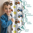 thumbnail image 3 of Blackout Kids Curtains,Cartoon Tractors Stars White Pattern Childrens Insulated Curtains Set Of 2,Bedroom Essentials,Toddler Room Decor 52"x84", 3 of 5