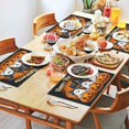 thumbnail image 4 of Evil Pumpkin Witch Bat Spider Spooky Halloween Placemats Set of 4 Autumn Halloween Place Mats Washable Anti-Skid Table Mats for Wedding Restaurant & Camping, 4 of 6