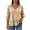 572#Khaki, variant on 2025 Cotton Linen Tops for Women Casual Boho Short Sleeve V Neck Shirts Blouses Ruffled Hem Tunic Wine 2XL