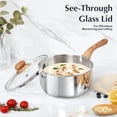 thumbnail image 2 of Koch Systeme CS 6-Piece Stainless Steel Saucepan Set with Lid, 1Quart & 2Quart & 3Quart, Stainless Steel Pot Set with Bakelite Handle, Induction Sauce Pots, 2 of 8