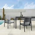 thumbnail image 4 of Armen Living Armen Living Royal 18" Outdoor Fabric Dining Chair in Dark Gray (Set of 2), 4 of 10