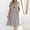 Grey, variant on Women Summer Dress Casual Crew Neck Mid Length Dress Short Sleeve A Line Dress Beach Dress Business Dresses for Women Casual Fall Dresses for Women Translucent Dresses for Women
