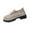 Beige, variant on WHLBF Shoes for Women Round Toe Casual Plus Size Mesh Shoes Solid Color Front Lace-Up Flat Loafers Size 9