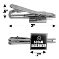 thumbnail image 3 of Boarded Up Home Social Distancer Square Tie Bar Clip Clasp Tack- Silver or Gold, 3 of 5