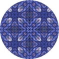 thumbnail image 1 of Ahgly Company Machine Washable Indoor Round Transitional Light Slate Blue Area Rugs, 7' Round, 1 of 7