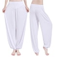 thumbnail image 2 of Douhoow Women Bloomers Baggy Trousers Solid Color Harem Pants Loose Yoga Wide Leg Pants S-3XL, 2 of 7