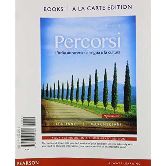 Pre-Owned Percorsi: L'Italia attraverso la lingua e la cultura, 9780205999316, 020599931X, Paperback, 3 edition