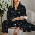 thumbnail image 6 of Fotbe Gamepads Pattern Long Sleeve Pajama Set for Women,Sleepwear Set,2-piece Loungewear Set,Soft PJs Comfy Nightwear with Pockets -Medium, 6 of 7