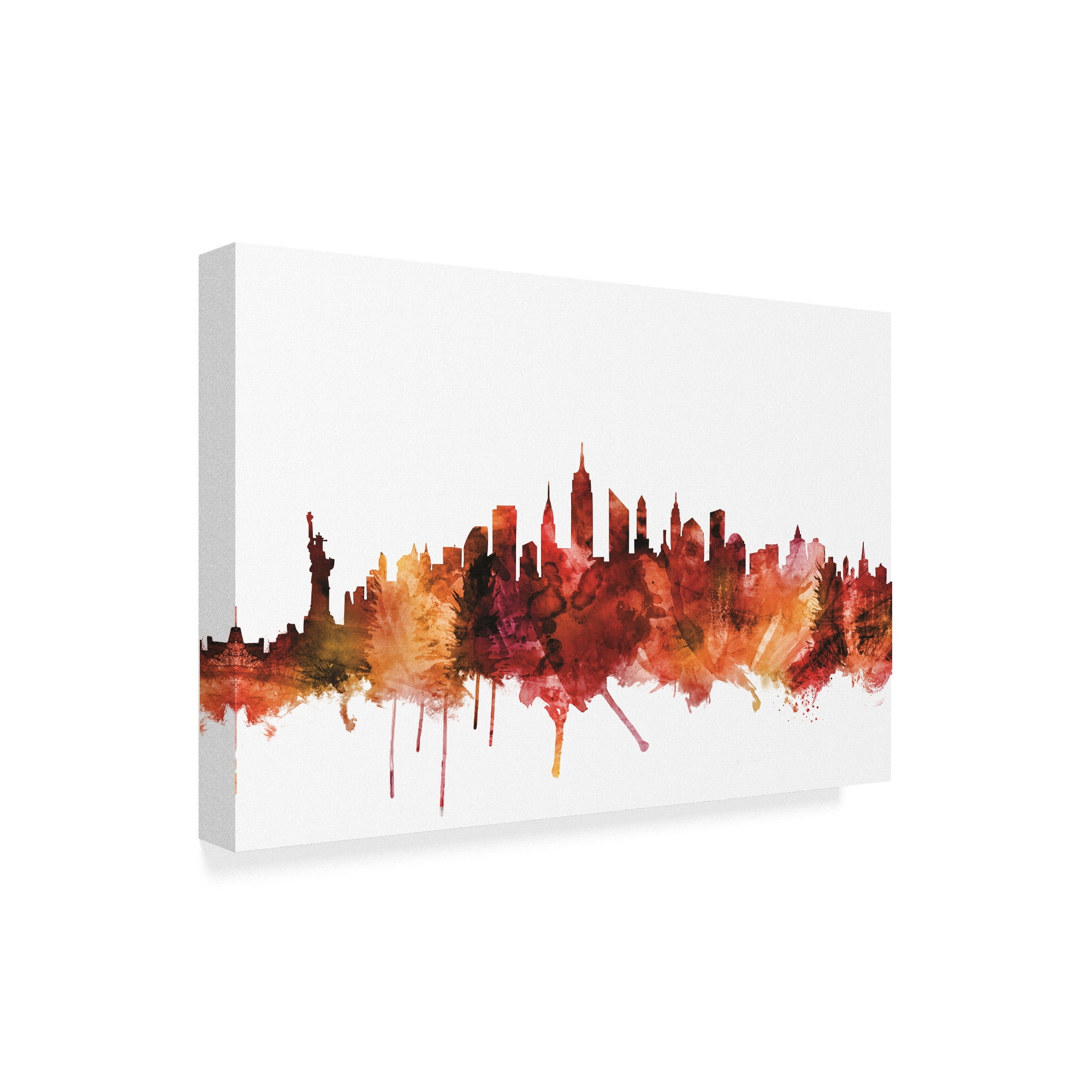 Trademark Fine Art 'New York City Skyline Red' Canvas Art by Michael Tompsett