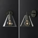 thumbnail image 2 of Chinese iron wall lamp E27, metal lamp, glass wall lamp, night light suitable for corridors, attics, passages and cafes, 2 of 3