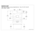 thumbnail image 2 of Gourmetier GKDS151581 Uptowne 15-Inch Stainless Steel Self-Rimming Single Bowl Dual Mount Kitchen Sink in Brushed, 2 of 4