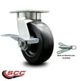 thumbnail image 2 of 6 Inch Kingpinless Polyolefin Wheel Swivel Caster with Brake and Swivel Lock SCC, 2 of 2