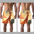 thumbnail image 3 of luoweisi Men's Beach Shorts Quick Dry Swim Trunks with Mesh Lining Giraffe XL, 3 of 5