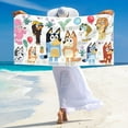 thumbnail image 4 of Lsque Bluey Pattern Microfiber Bath Beach Towel Silver Fox Velvet Beach Towel Oversized Quick Dry Absorbent for Pool Swimming Bathroom 27.5x55in, 4 of 5