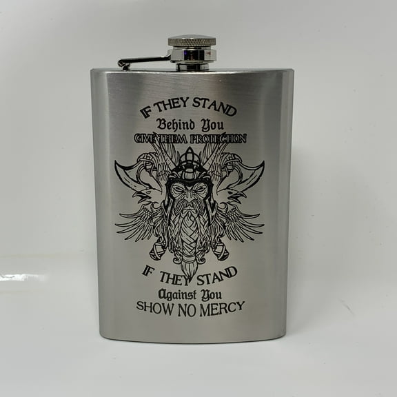 8oz Viking No Mercy Flask L1