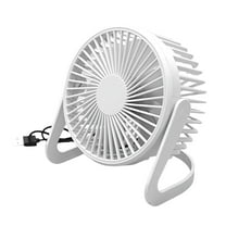 6-Inch USB Desk Fan, Portable Quiet Mini Fan with Adjustable Angle for Home and Office White
