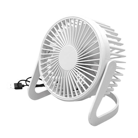 6-Inch USB Desk Fan, Portable Quiet Mini Fan with Adjustable Angle for Home and Office White