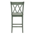 thumbnail image 4 of Weston Home Farmhouse Vintage Double X Solid Wood Counter Height Chair, Set of 2, Antique Sage, 4 of 7