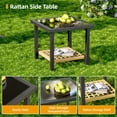 thumbnail image 3 of 3 Piece Outdoor Rocking Chairs, Outdoor Patio Furniture Set with Thick Cushion and Coffee Table, 3 of 8
