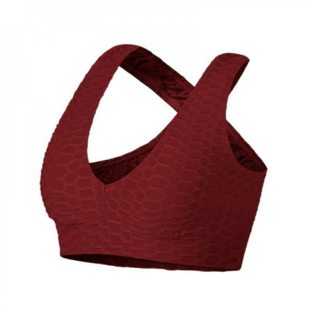 

Pure Color Sexy Suspenders Underwear Women s Fitness Sports Vest Jacquard Pure Color Yoga Bubble Vest