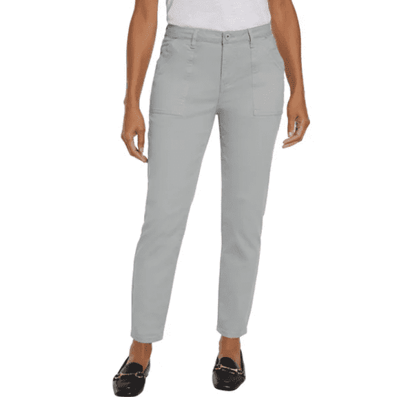 Banana Republic Women's High Rise Twill Pant, Gray, 12