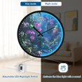 thumbnail image 5 of Voice Activated Clock with Glow Light 12 Inch Large Silent Wall Clock Battery Operated for Home Decor Orchid Forest Scene, 5 of 8
