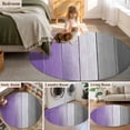 thumbnail image 5 of Round Rugs 3Ft, Purple Gray Ombre Round Area Rug Washable Indoor Throw Carpet, Vintage Country Wooden Small Non Slip Circle Rug for Bedroom Living Room Home Decor Aesthetic, 5 of 8