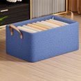 thumbnail image 6 of JilgTeok Large Collapsible Storage Bins, Foldable Line Fabric Cube Storage Organizer, Foldable Closet Storage Boxes Baskets Containers for Clothes Bedroom Office Home(18.50*11.02*7.87in), 6 of 6