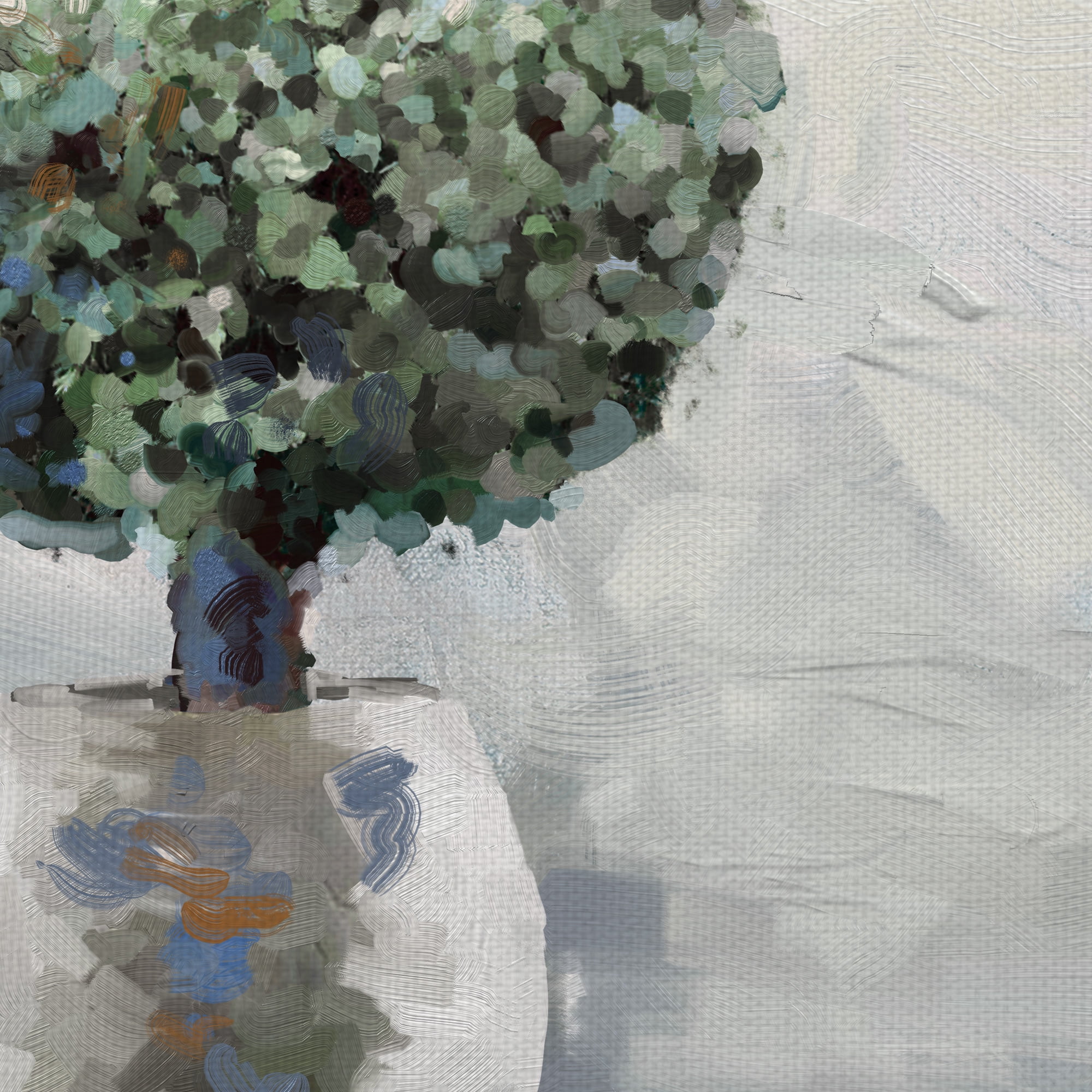 Masterpiece Art Gallery Topiary I Shrub By Studio Arts Canvas Art Print 24" x 48"