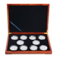 thumbnail image 1 of Oak Coin Wood Case Display Box Wood Storage Holders for 10 Coins PCGS Wood Coin Presentation Cases & Display Boxes, 1 of 7