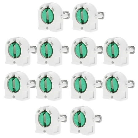 FRCOLOR 12pcs T8 Fluorescent Lamp Holder For Accurate Light Bulb Socket Replacement Home Lighting Accessories Plastic Light Socket