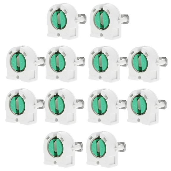 FRCOLOR 12pcs T8 Fluorescent Lamp Holder For Accurate Light Bulb Socket Replacement Home Lighting Accessories Plastic Light Socket