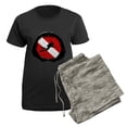 thumbnail image 5 of CafePress - Diver Down Shark Jaw Original Women's Dark Pajamas - Women's Short Sleeve Print T-Shirt and Pants Dark Cotton Pajama Set, 5 of 7